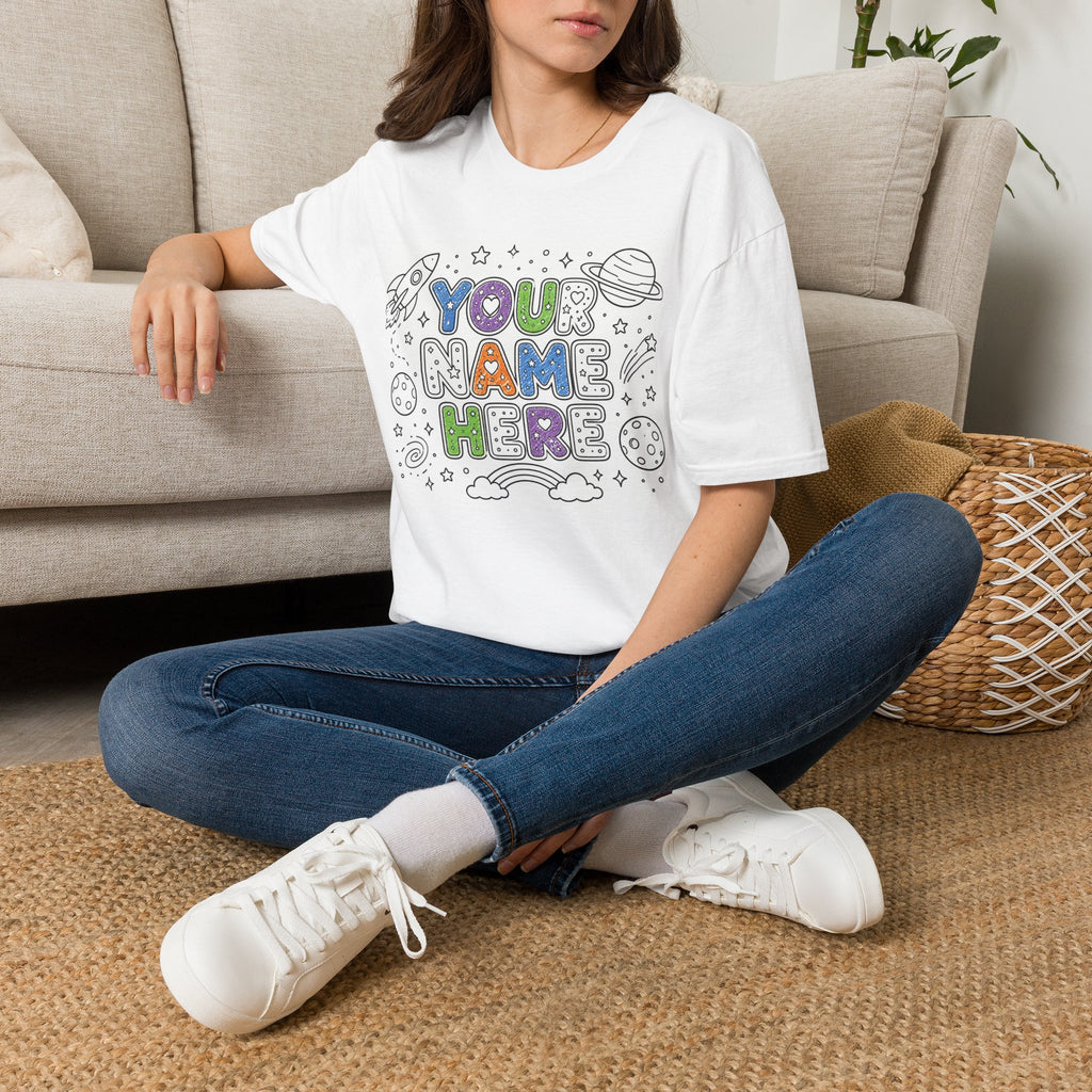 🖍️ Personalized Space Name T-Shirt
