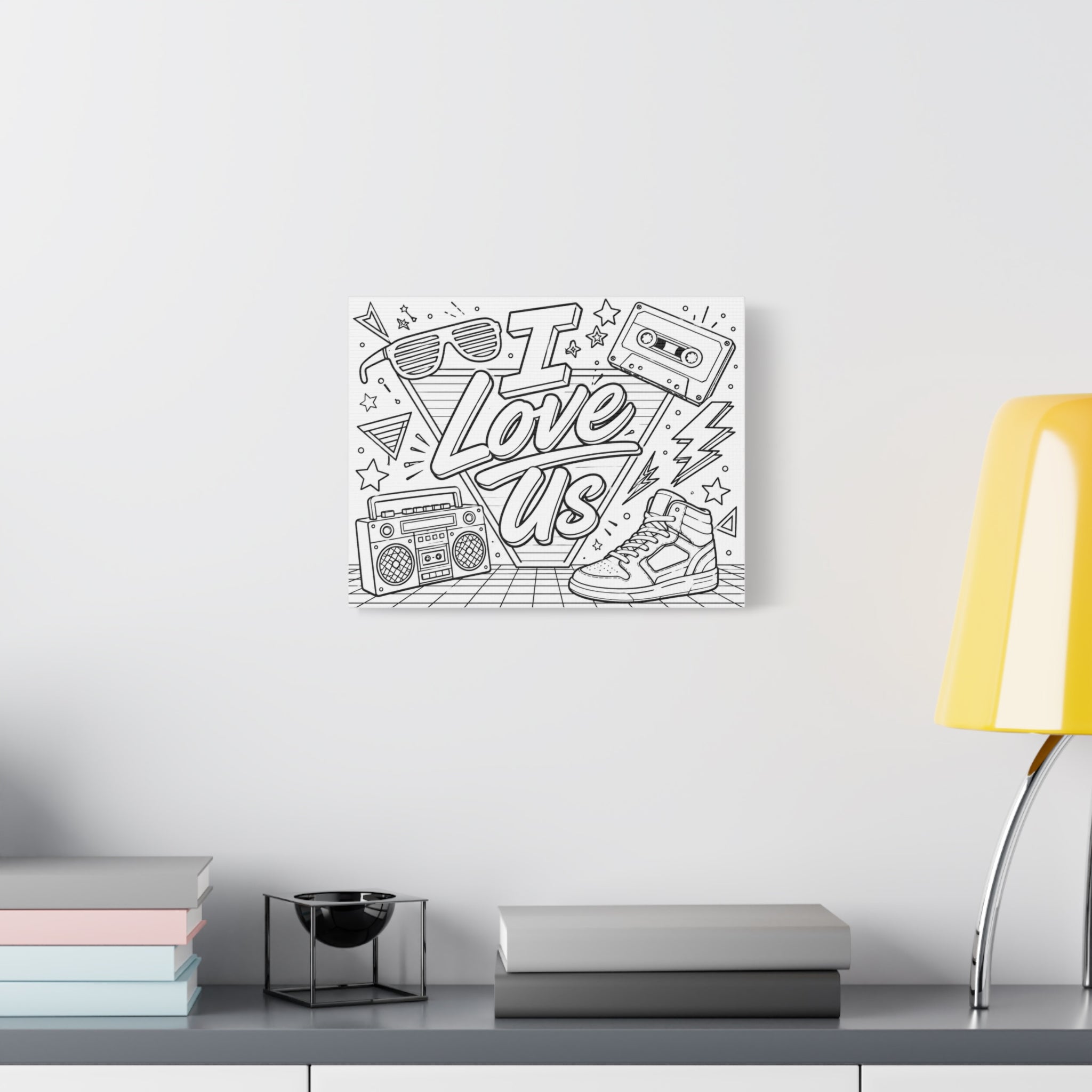 I Love Us Coloring Canvas