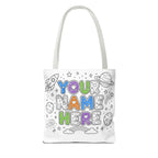 🖍️ Personalized Color Your Own Tote Bag