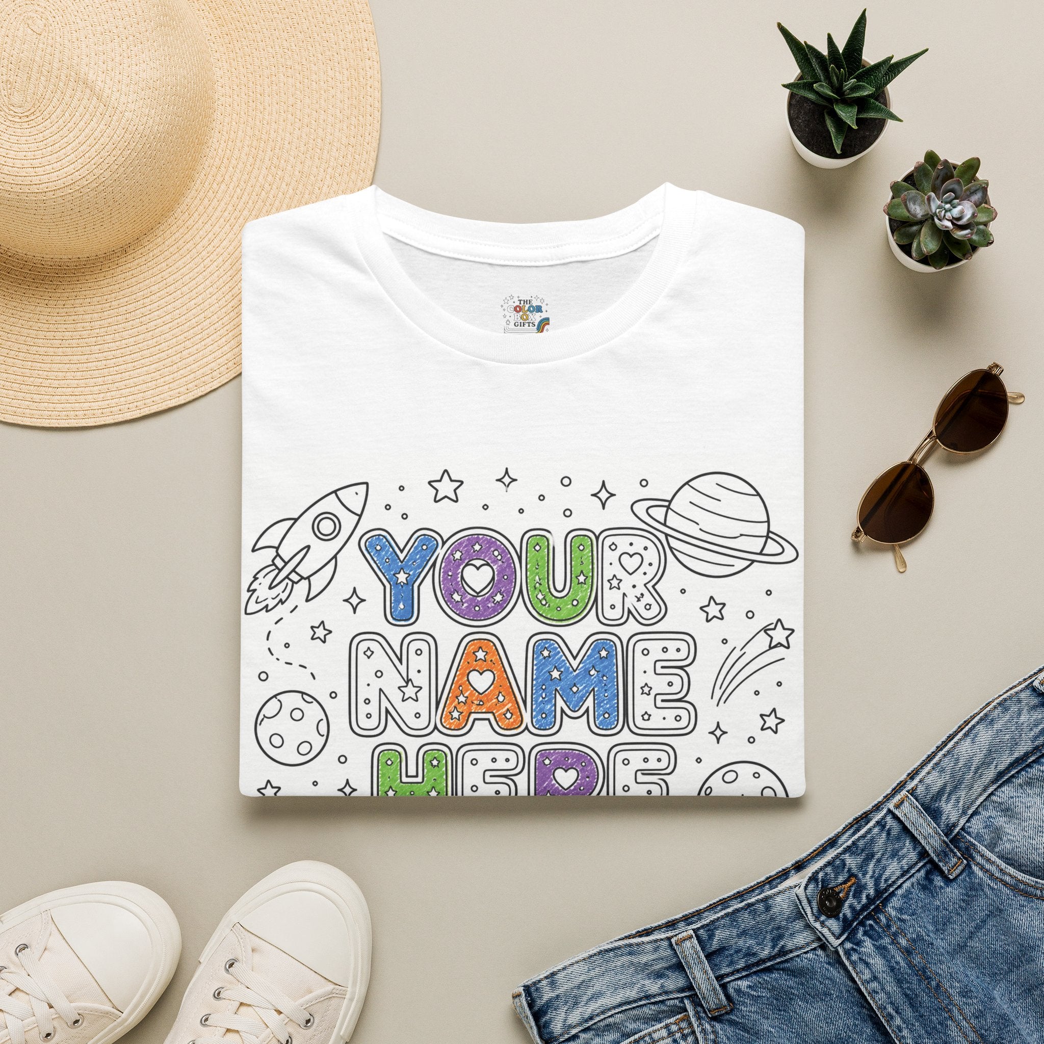 🖍️ Personalized Space Name T-Shirt
