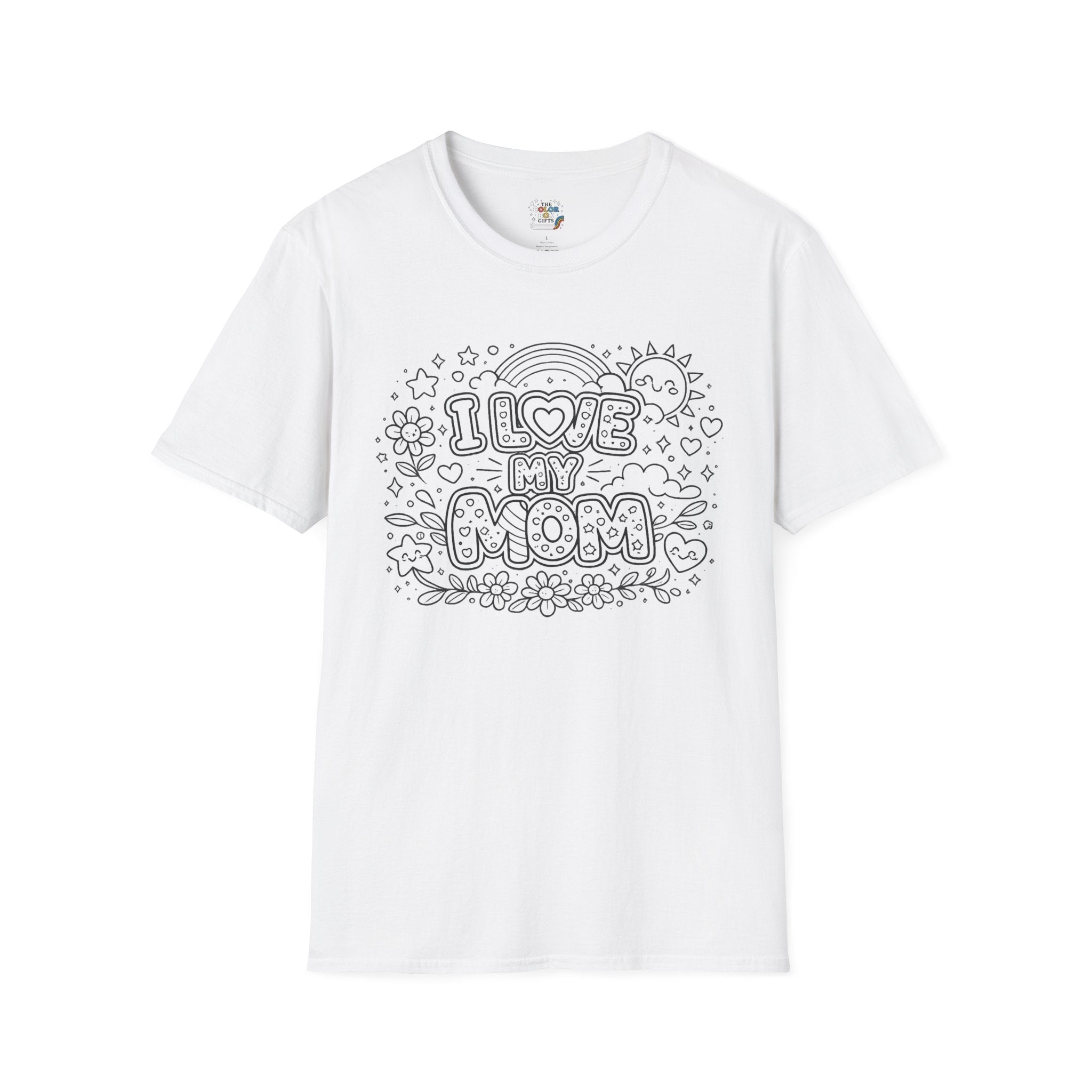 I Love My Mom Color Your Own T-Shirt