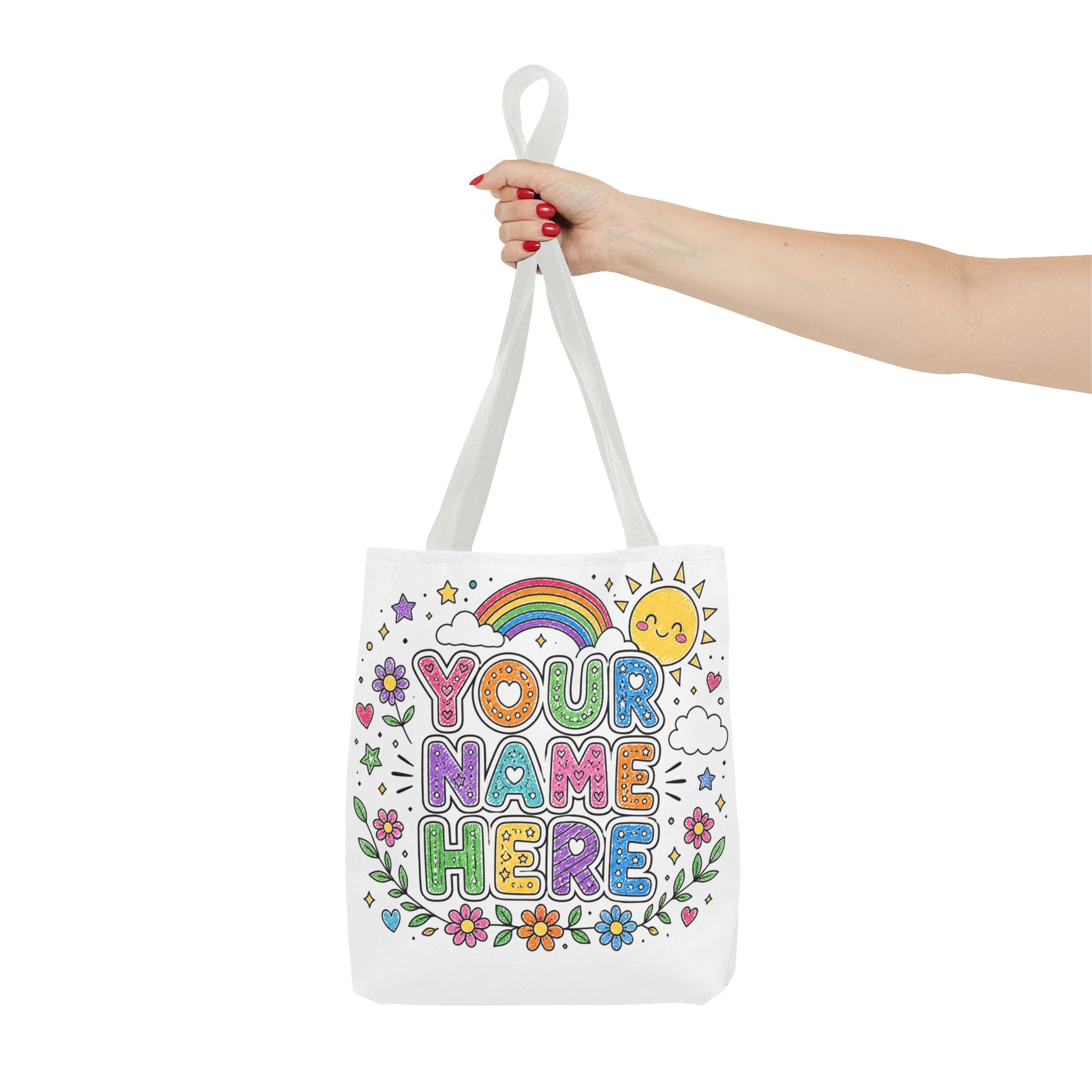 🖍️ Personalized Color Your Own Tote Bag