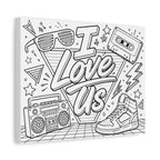 I Love Us Coloring Canvas