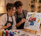 I Love Us Coloring Canvas
